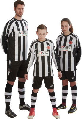 Three players in black/white Milano stripes